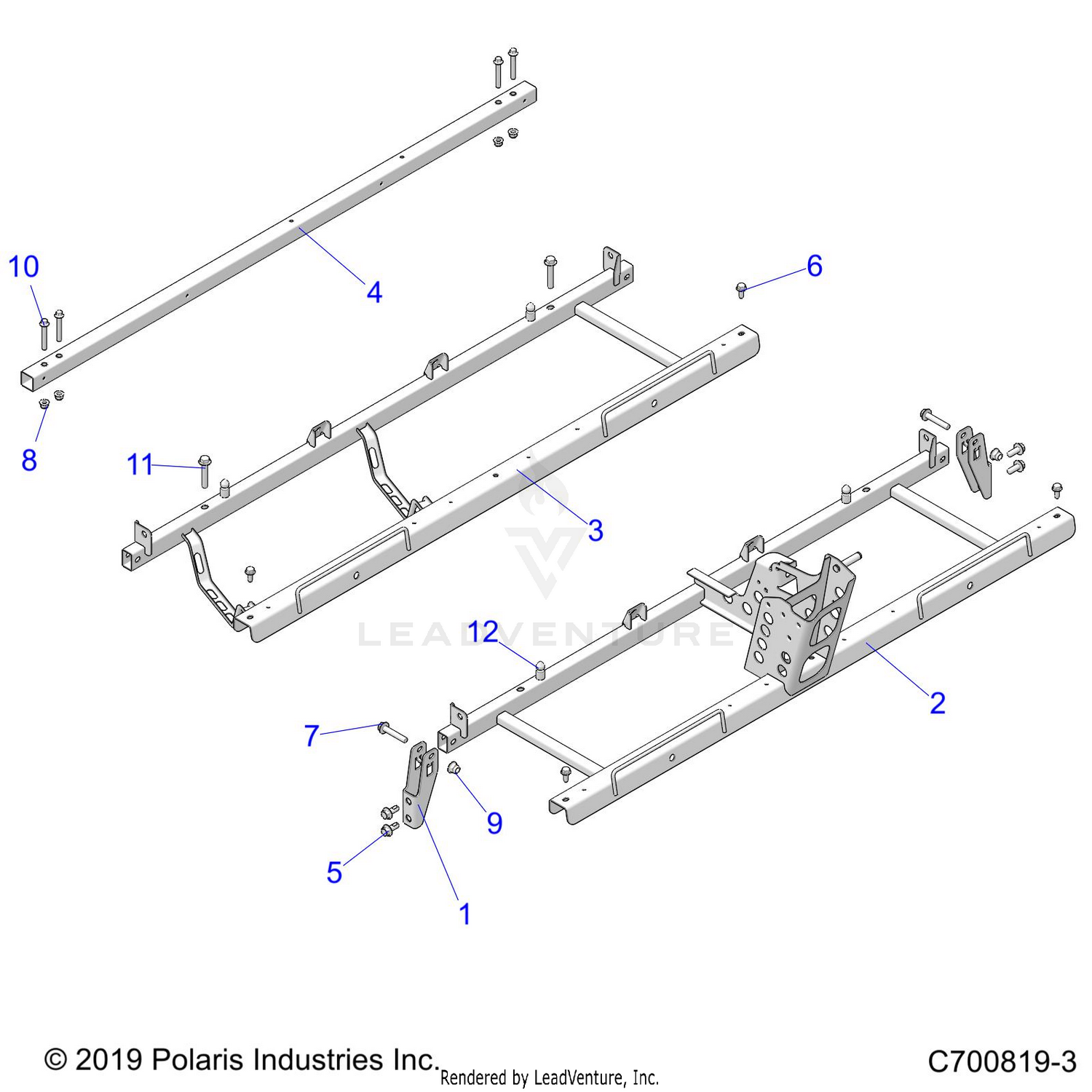 CHASSIS, SEAT SUPPORTS - G22GMJ99AC/AJ/BC/BJ (C700819-3)