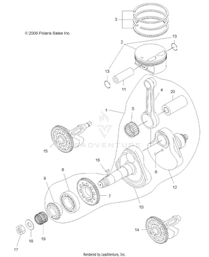 Engine, Crankshaft And Piston - A12tn55aa/az (49atvcrankshaft09spxp550) Schematic