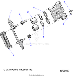 Brakes, Front Caliper - R22t6a99a1/b1 (c700017) Schematic