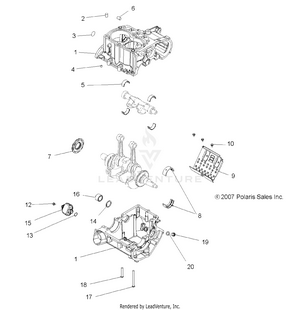 Engine, Crankcase - A09cl76aa (49atvcrankcase08sp800efi) Schematic