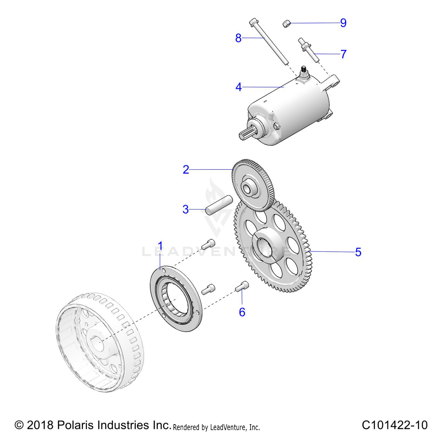 ENGINE, STARTER DRIVE - A26SDA57A7 (C101422-10)