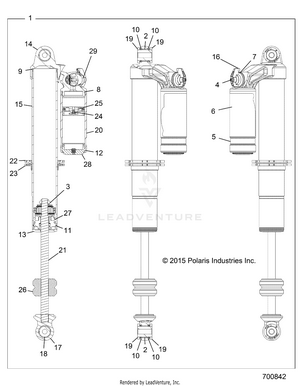 Suspension, Front Shock Internals - R16rge99ae (700842) Schematic