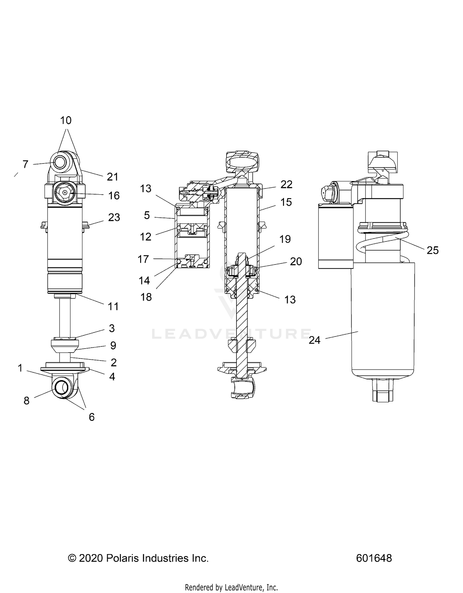 SUSPENSION, SHOCK, FRONT TRACK - S26TDV8MS(601648)