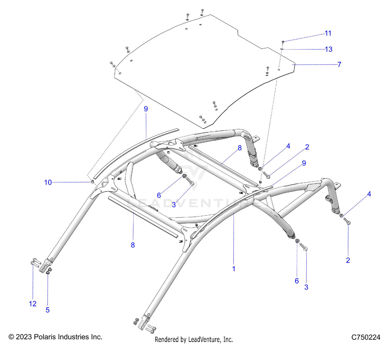 CHASSIS, CAB FRAME - Z26RPK2KAR/BR/AV/BV/AC/BC/AJ/BJ (C750224)