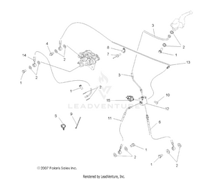 Brakes, Lines And Assembly - A09ca32aa (49atvbrakeline08boss) Schematic