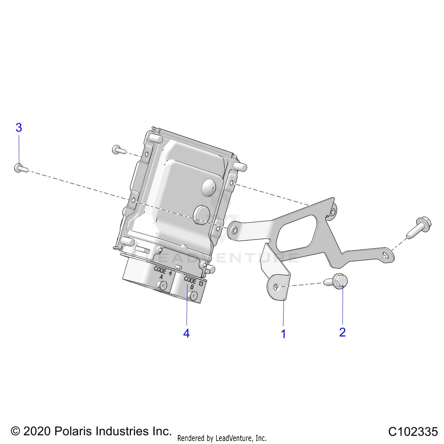 ELECTRICAL, ECU MOUNTING - A26SLZ95AF (C102335)