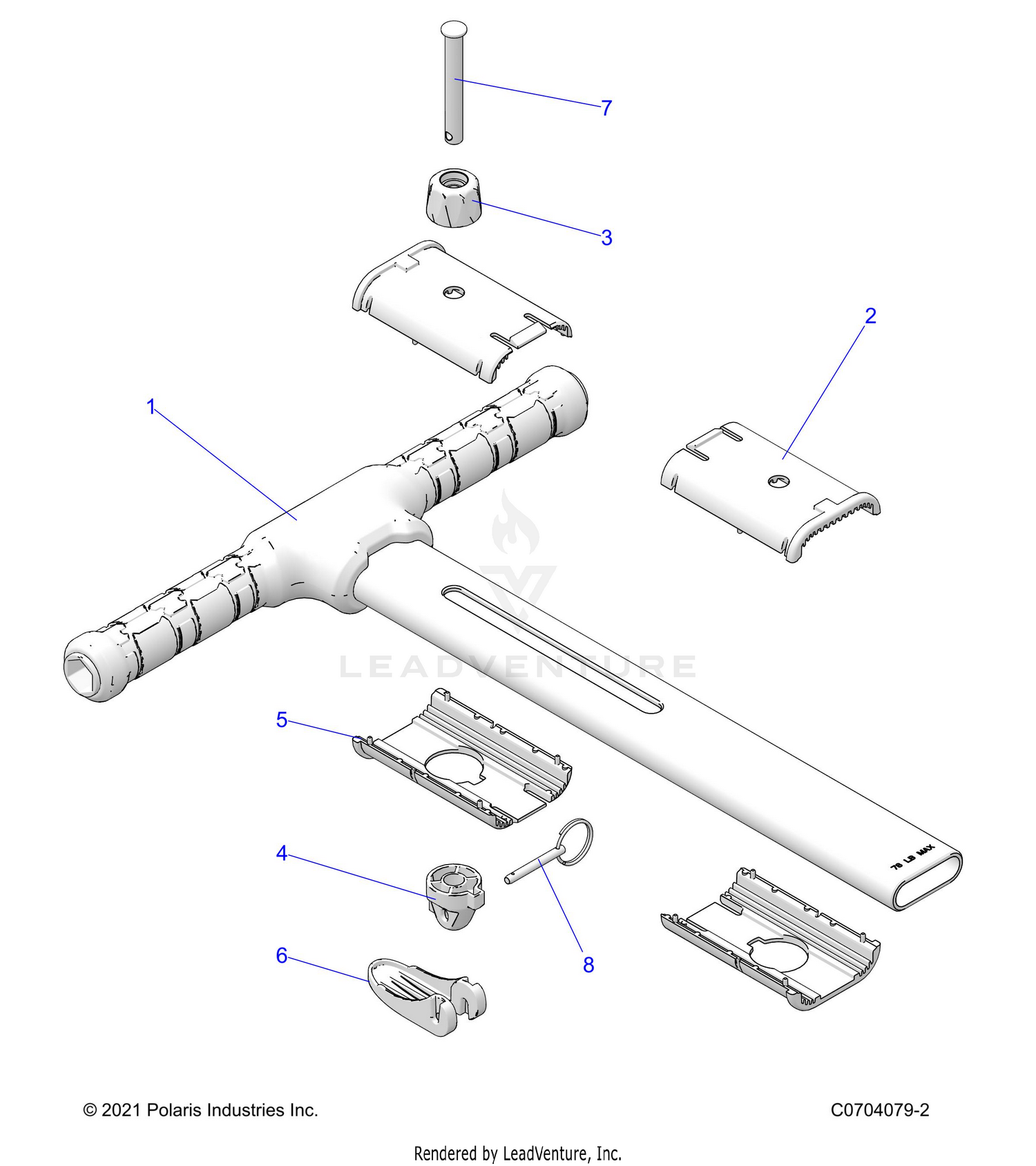 BODY, GRAB BAR, PASSENGER - Z26NMY99A4/B4/A6/B6 (C0704079-2)
