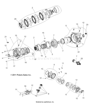 Drive Train, Front Gearcase Internals - A12zn8efk/efo (49atvgearcase1332963) Schematic