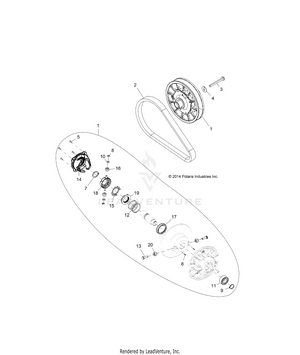 Drive Train, Secondary Clutch - Z15vde99fv (49rgrclutchdvn151000) Schematic