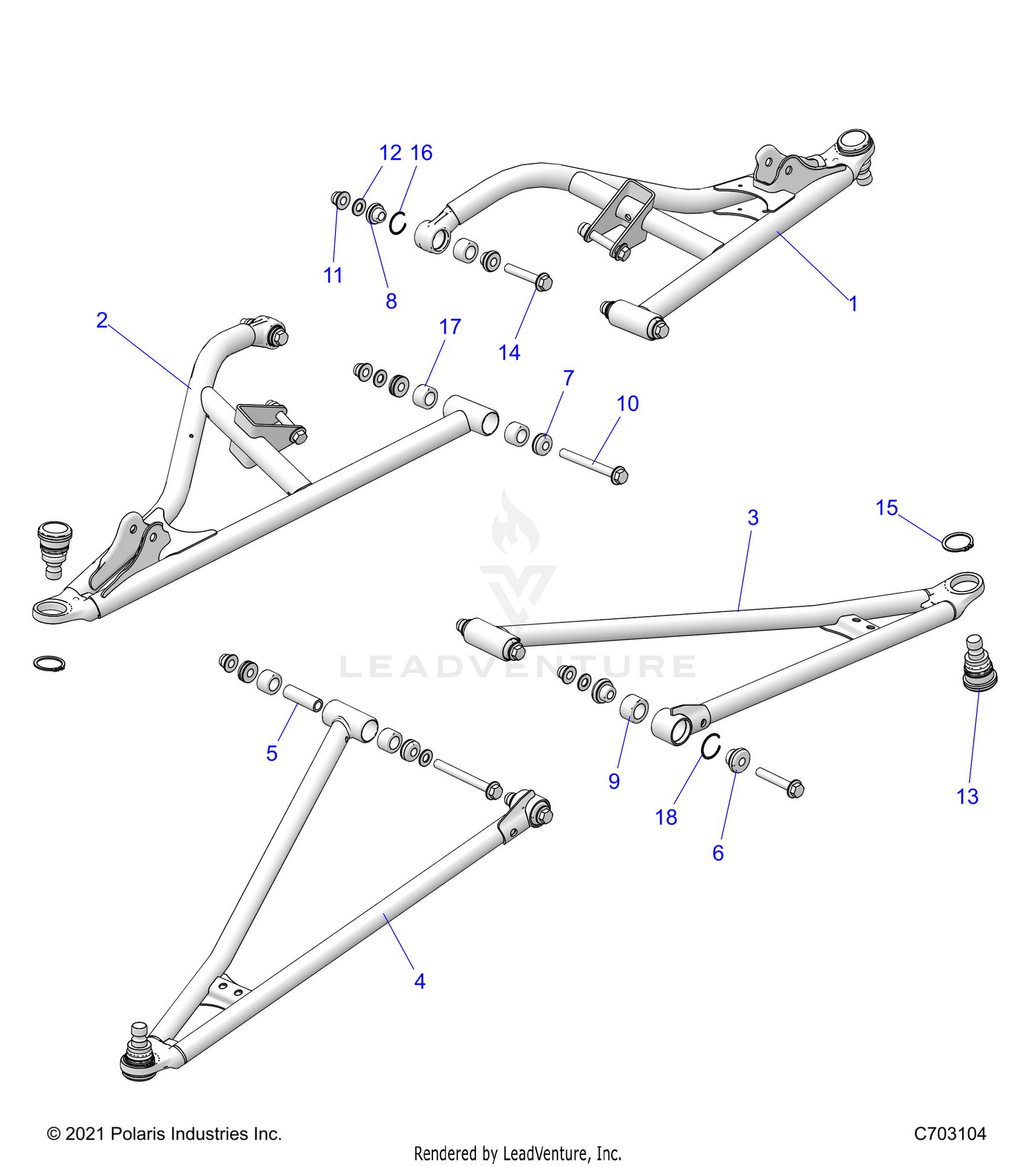SUSPENSION, FRONT CONTROL ARMS - Z26NEE99C4 (C703104)