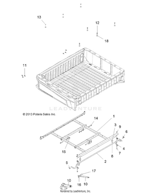 Body, Box Mounting And Latch - R141d9jda/2d9jda (49brutusboxmtg13) Schematic