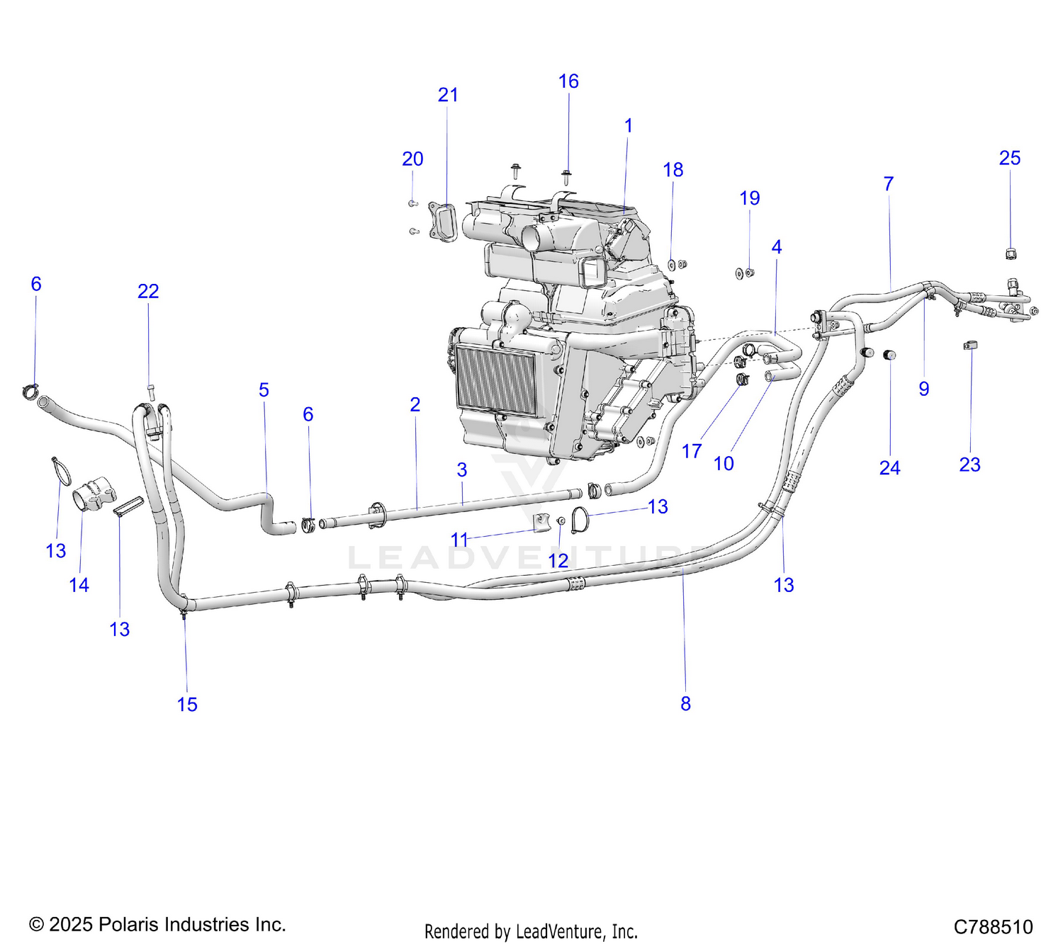 BODY, HVAC HOSES - R26XAW1RB9/BB/BJ (C788510)