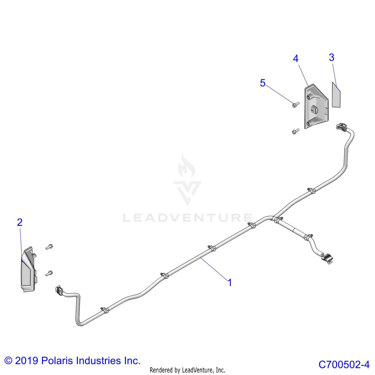 ELECTRICAL, LIGHT, TAILLIGHT, BOX HARNESS - D21BEPD4B4 (C700502-4)