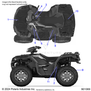 Body, Decals, Standard - A25sxe85a9/am/ap (901069) Schematic