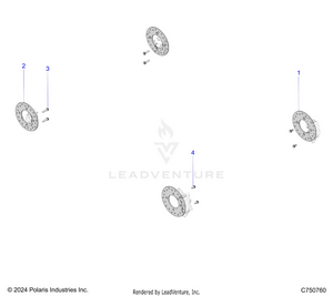 Brakes, Caliper Mounting And Rotors - Z25x4e92a4/b4 (c750083) Schematic