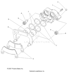 Brakes, Front Caliper - R09wh68ac/ag/ah/al/ar/az (49rgrcaliper08500efi) Schematic
