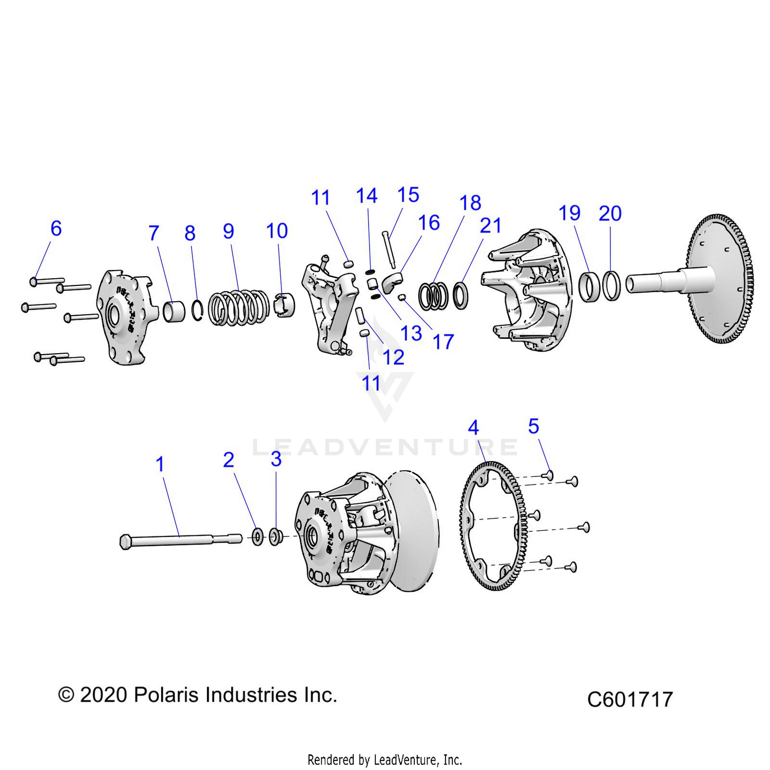 DRIVE TRAIN, CLUTCH, PRIMARY - S22TDV8RS/8RE ALL OPTIONS (C601717)