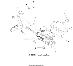 Brakes, Pedal And Master Cylinder - R12vh57ad (49rgrbrakefoot12rzr) Schematic