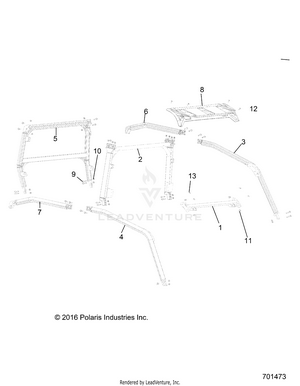 Chassis, Cab Frame - R19rhe99nd (701473) Schematic