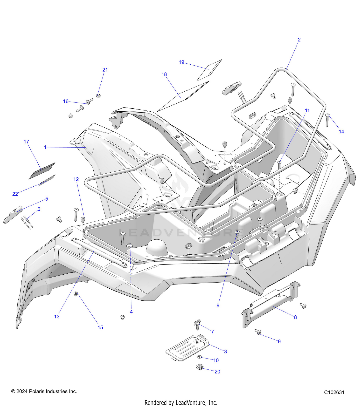 2212368 K-CAB-FR,SPMN TRG.OBLK Polaris