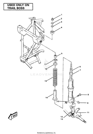 Strut Assembly-trail Boss (4910981098024a) Schematic
