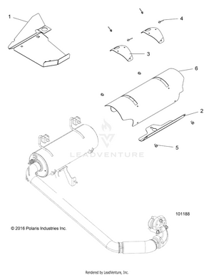 Engine, Exhaust System Shields - A17dae57am (101188) Schematic