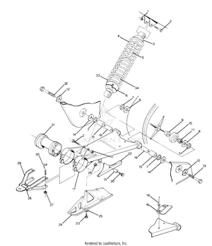 Swing Arm Weldment And Rear Shock  Assembly (4916341634021a) Schematic