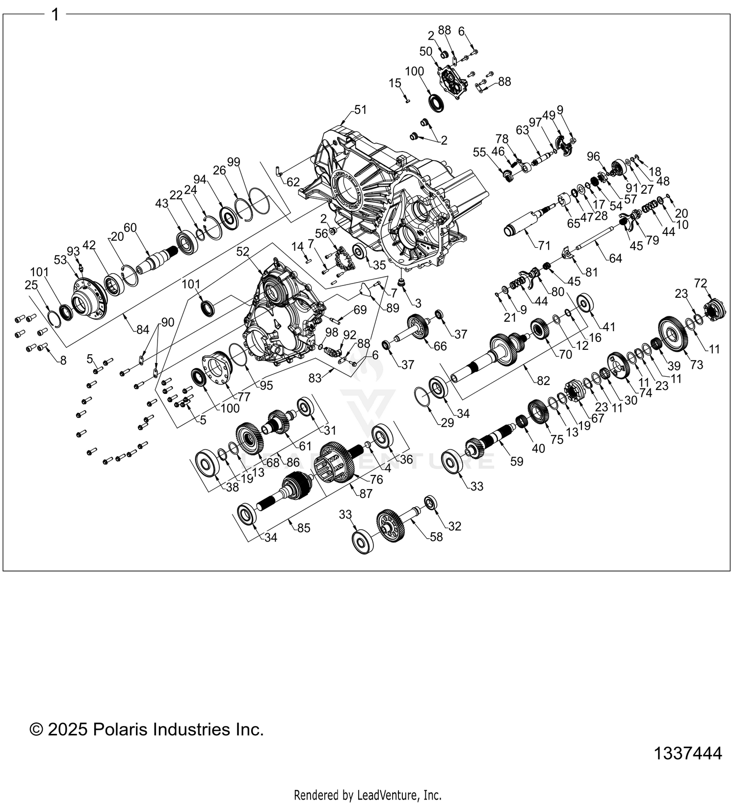 DRIVE TRAIN, GEARCASE INTERNALS, MAIN - Z26RRL2KAL (1337444)