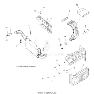 Engine, Exhaust - R15rte87fa (49rgrexhaust13900xp) Schematic