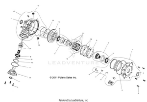 Drive Train, Front Gearcase Internals - R12wh76ag/ar/eah/eav/eaw (49rgrgearcase1332971) Schematic