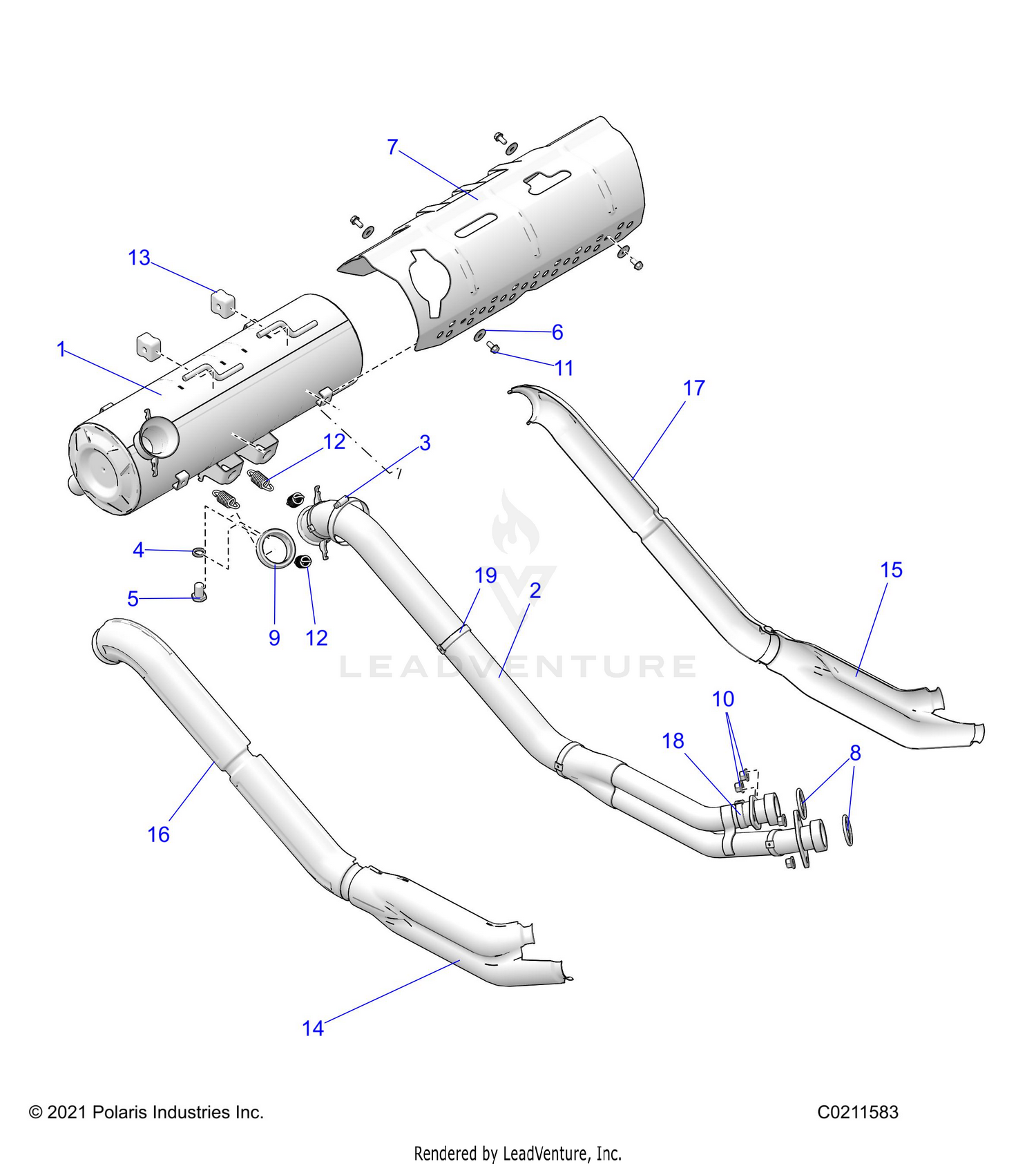 ENGINE, EXHAUST - A26SYY95AK (C0211583)