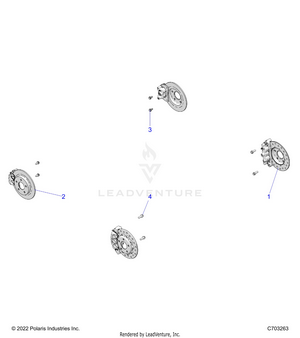Brakes, Caliper Mounting And Rotors - Z24rmd2kah/al/bh/bl (c703263) Schematic
