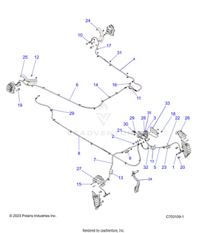 Brakes, Brake Lines And Master Cylinder - Z25nmf99a4/a5/b4/b5 (c703109) Schematic