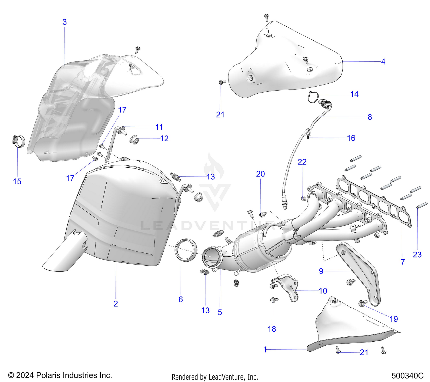 ENGINE, EXHAUST - T26AAFGB/HB (500340C)