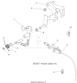 Engine, Throttle Pedal - R12vh57ad (49rgrthrottlepedal12rzr570) Schematic