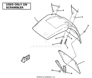 Front Fender-scrambler. (4910981098010a) Schematic