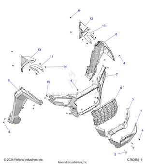 Body, Front Facia, Grille, And Flares - Z25nmf99a4/a5/b4/b5 (c750557-1) Schematic
