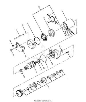 Starting Motor Assembly Big Boss 4x6 (4919801980041a) Schematic