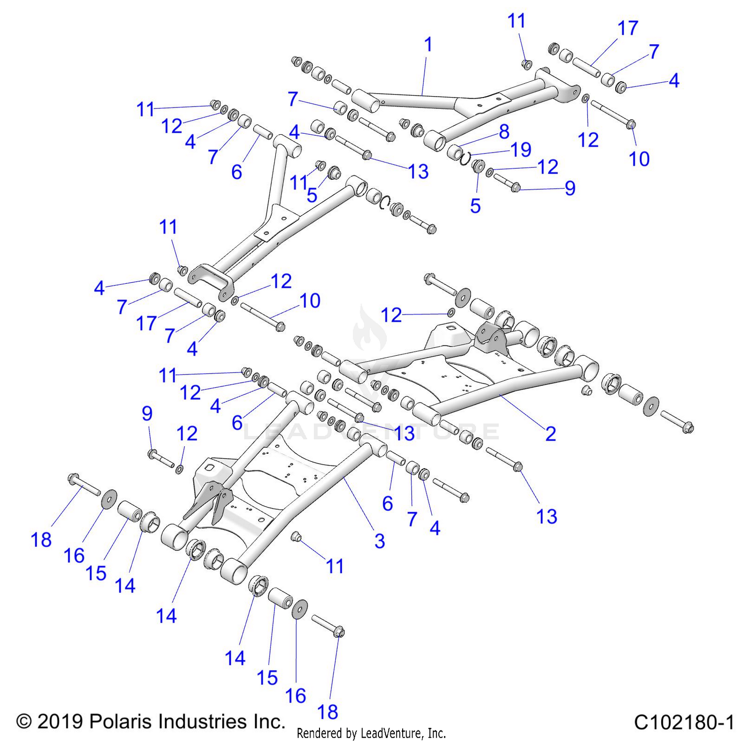 SUSPENSION, REAR - A26SLE95PF (C102180-1)
