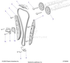 Engine, Cam Chain And Sprocket - R25xaw1rb9/bd/bm (c730939) Schematic