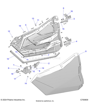 Body, Doors, Front - Z25r4d2kak/bk/aj/bj/am/bm (c750609) Schematic