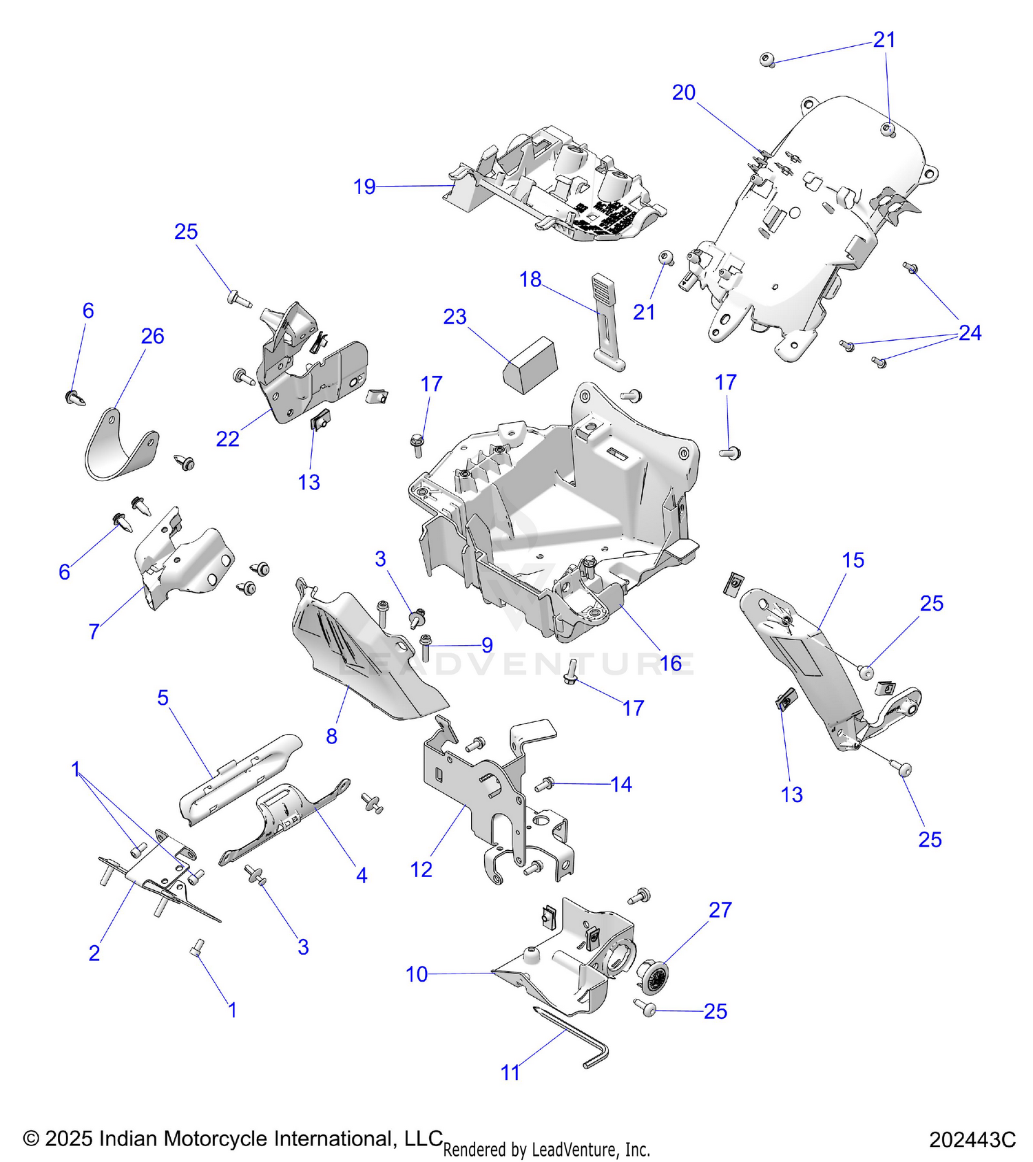 CHASSIS, FRAME BRKTS. - N26DNDBH ALL OPTIONS (202443C)