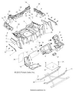 Body, Rear Rack And Fenders - R11vh76/vy76 All Options (49rgrrackmtg11rzr) Schematic