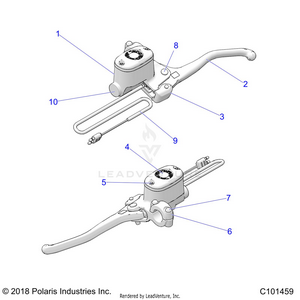 Brakes, Front Brake Lever And Master Cylinder - A25slz95af (c101459) Schematic