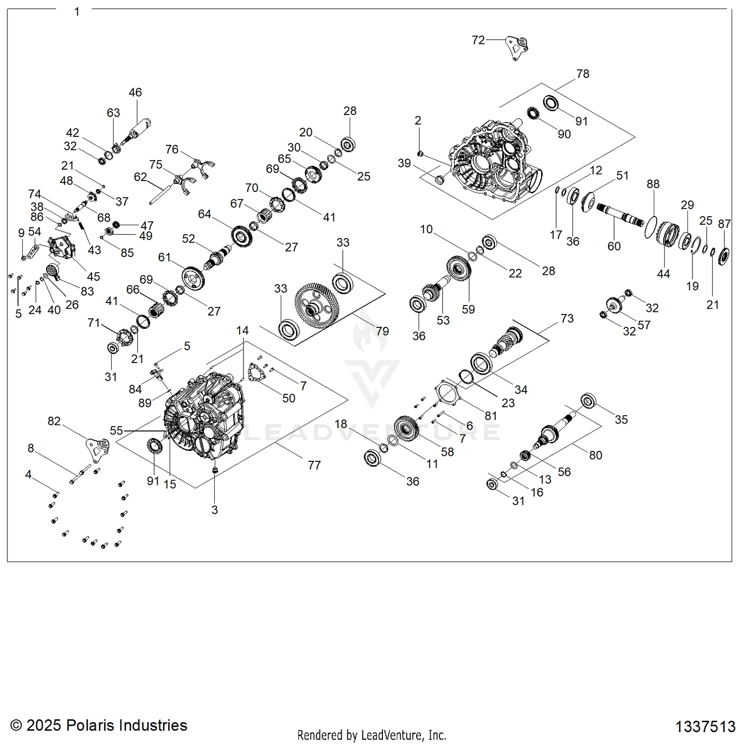 DRIVE TRAIN, MAIN GEARCASE INTERNALS - Z26NMX99A4/B4/A6/B6 (1337513)