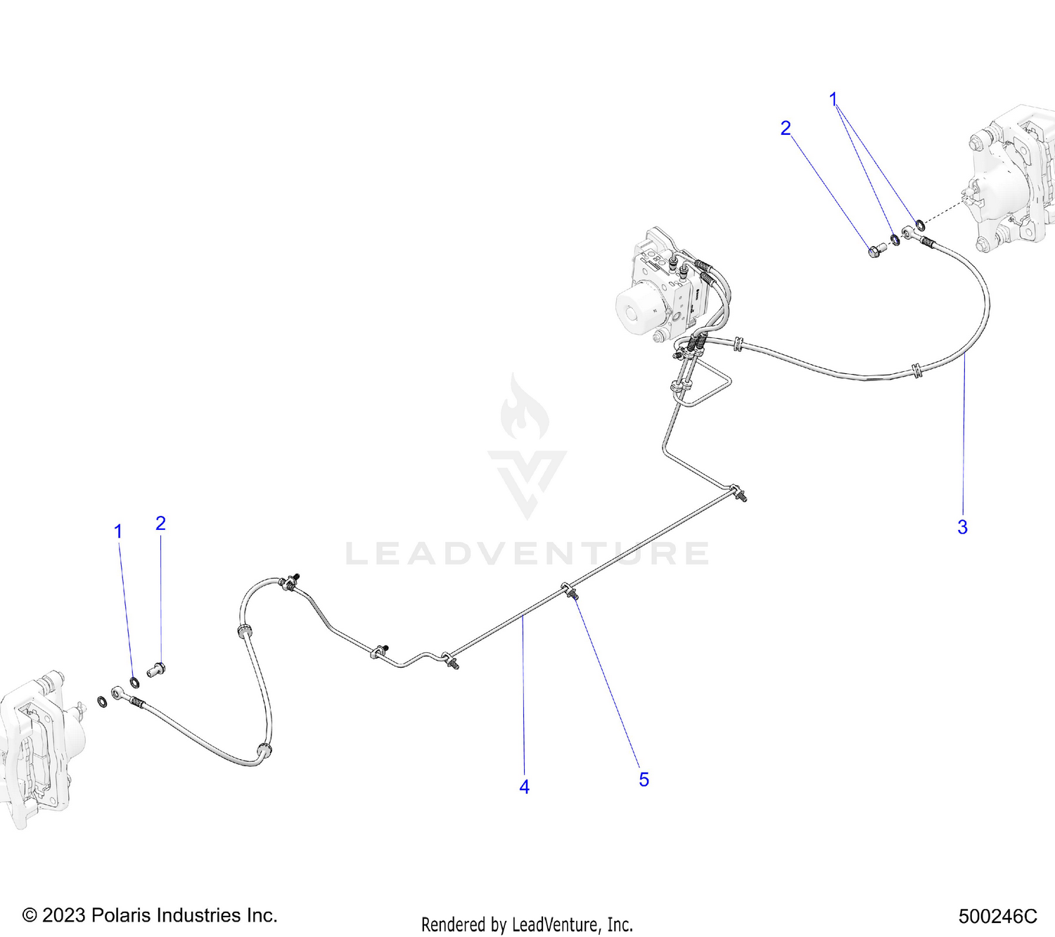 BRAKES, FRONT BRAKE LINES - T26AAFGB/HB (500246C)