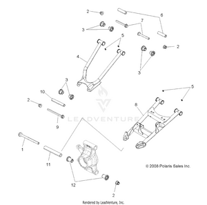 Suspension, Rear - A09zx85/8x All Options (49atvsusprr09spxp550) Schematic