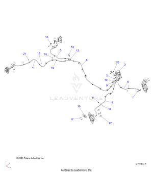 Brakes, Brake Lines And Master Cylinder - R25rry99as/bs/al/bl/ap/bp/a9/b9/af/bf/ak/bk (c701377-1) Schematic