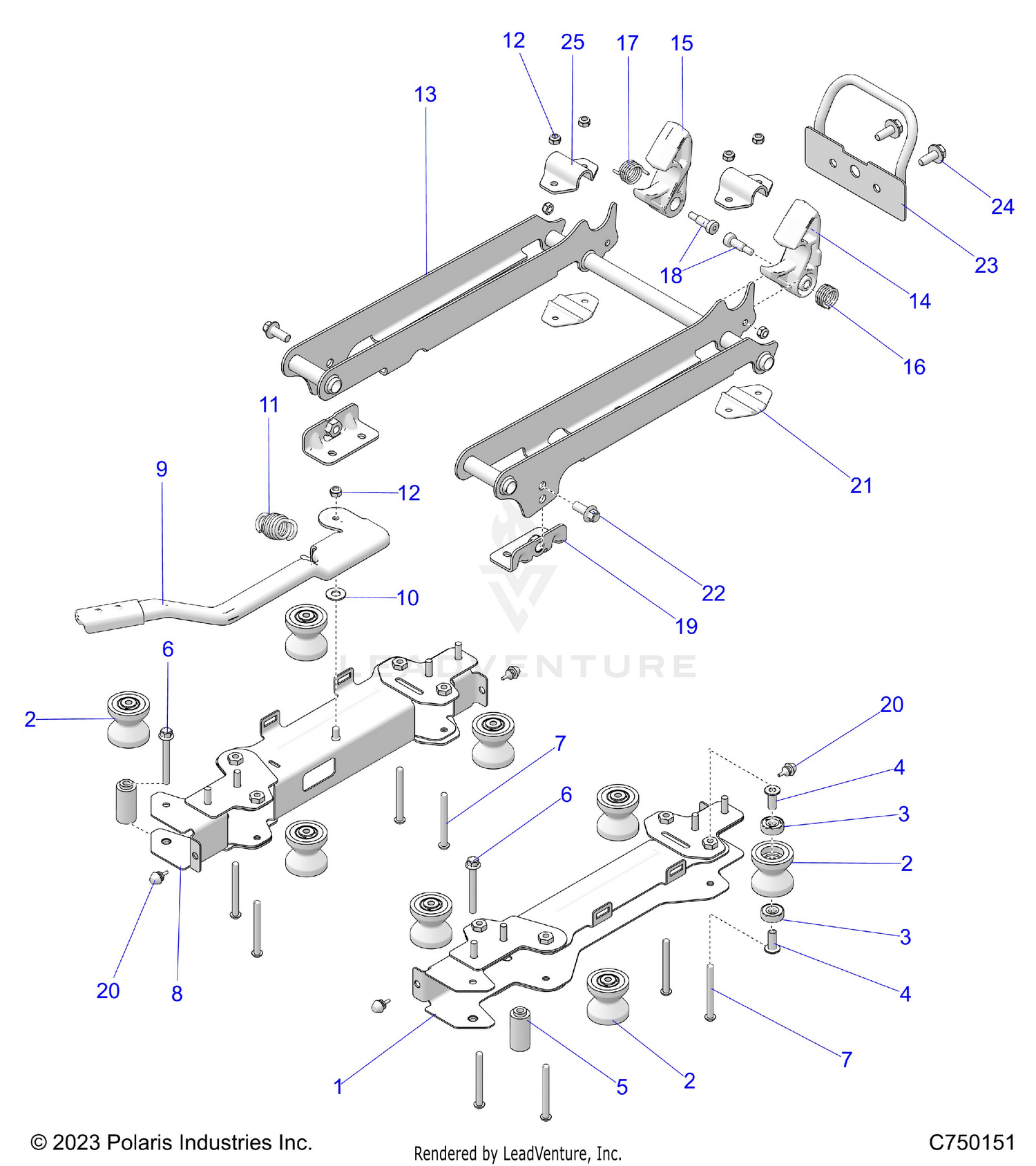 BODY, SEAT MOUNTING, FRONT - Z26R4P2KBL (C750151)