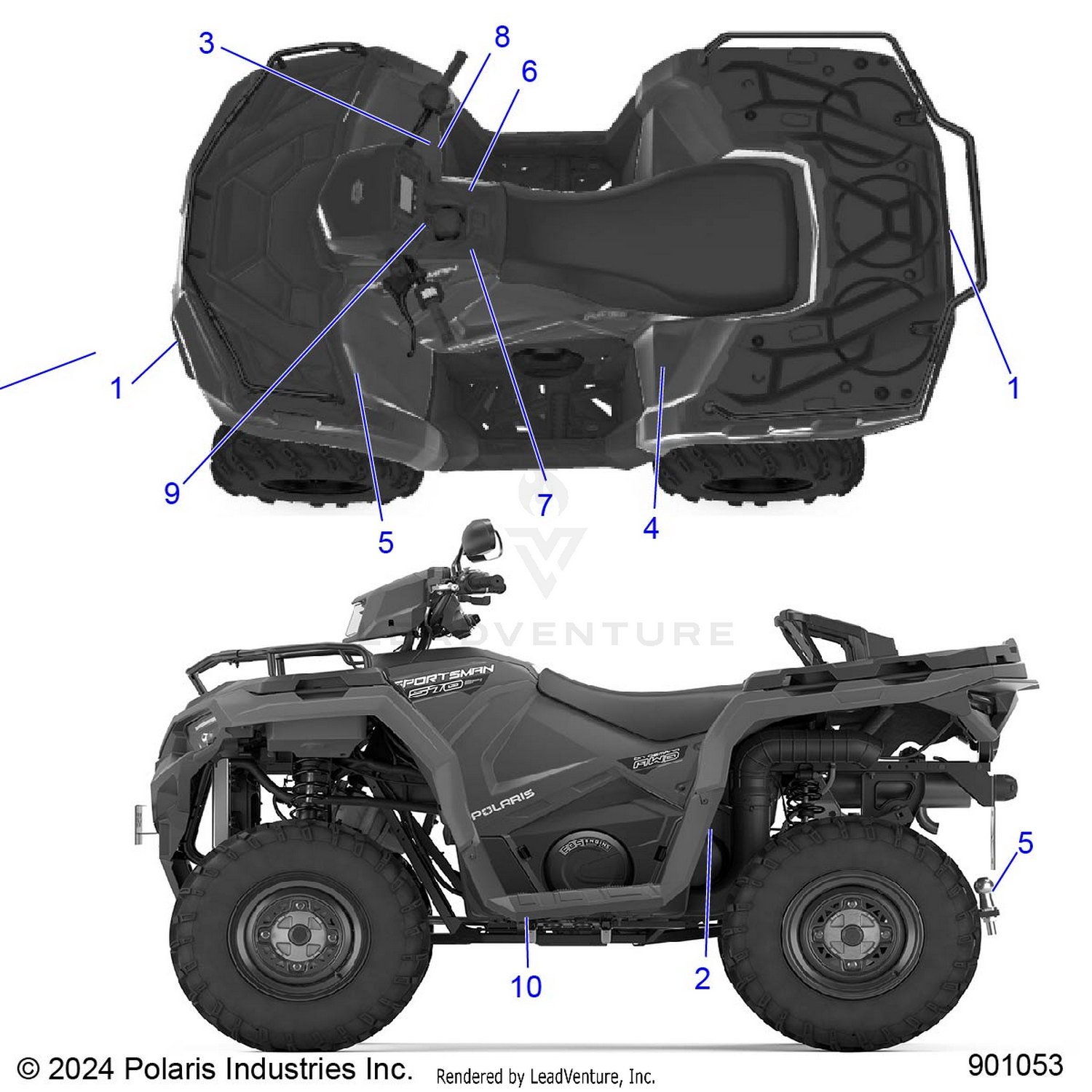 BODY, DECALS, STANDARD - A26SEE57C4/E4 (901053-01)